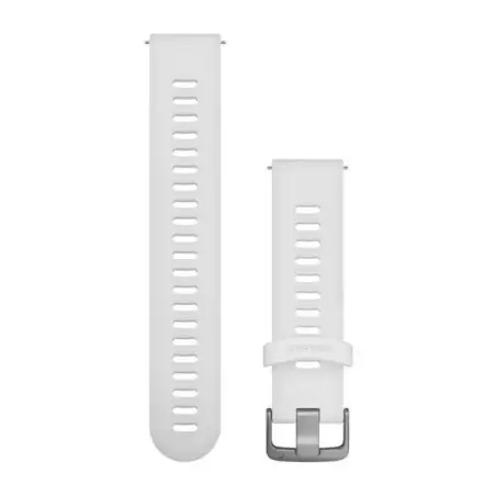 Garmin Quick Release White Silicone Band with Stainless Steel Hardware (20 mm)