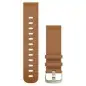 Garmin Quick Release Brown Leather Band with Silver Hardware (22 mm)