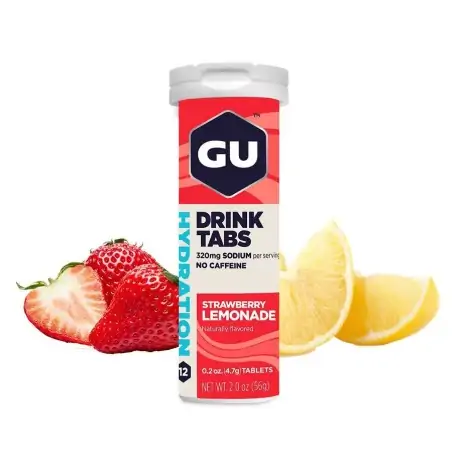 GU Hydration Strawberry-Lemonade Drink - 12 Tablets