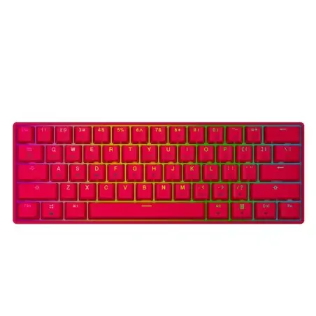 HK Gaming - GK61 US Layout - ( Red, Gateron Optical Brown)
