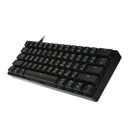 HK Gaming - GK61 US Layout - ( Black , Gateron Optical Brown )