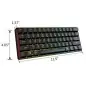 HK Gaming - GK61 US Layout - ( Black , Gateron Optical Brown )
