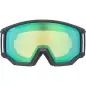 Uvex Athletic FM Black Mat Mirror Green (One Size)
