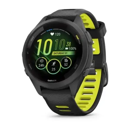 Garmin Forerunner 265s Black with Amp Yellow - 12 άτοκες δόσεις
