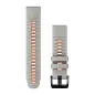 Garmin QuickFit 22 Fog Grey/Ember Orange Silicone Band