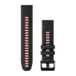 Garmin QuickFit 22 Black/Flame Red Silicone Band