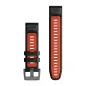 Garmin QuickFit 22 Black/Flame Red Silicone Band