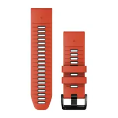 Garmin QuickFit 26 Flame Red/Graphite Silicone Band