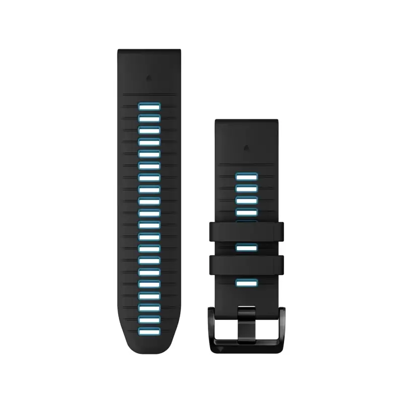 Garmin QuickFit 26 Black/Cirrus Blue Silicone Band