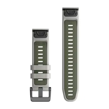 Garmin QuickFit 22 Fog Gray/Moss Silicone Band