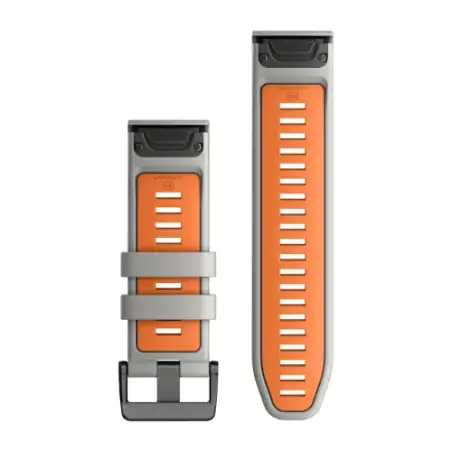 Garmin QuickFit 26 Fog Grey/Ember Orange Silicone Band