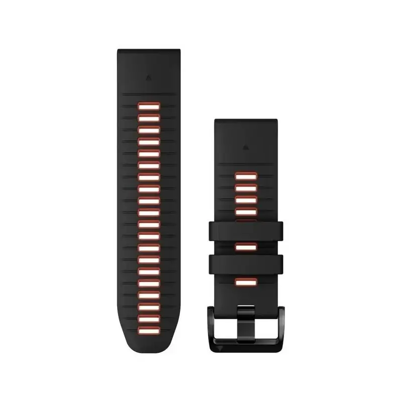 Garmin QuickFit 26 Black/Flame Red Silicone Band