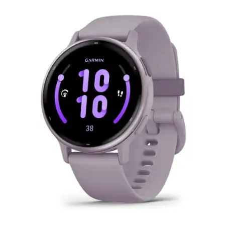 Garmin Vivoactive 5 Metallic Orchid Aluminum Bezel with Orchid Case and Silicone Band - 24 interest