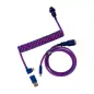 Keychron Premium Coiled Aviator Angled Cable - Purple