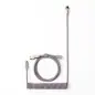 Keychron Coiled Aviator Cable Gray Straight