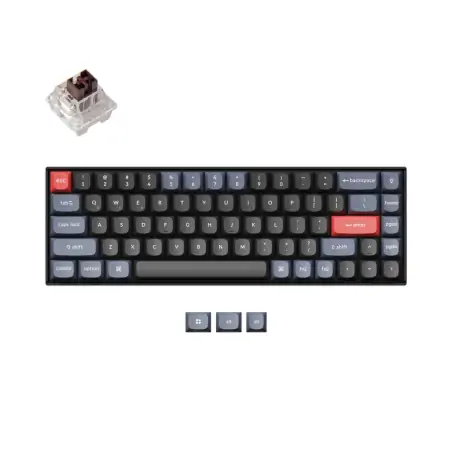 Keychron K6 Pro QMK/VIA Wireless Custom Mechanical Keyboard RGB Black Brown Switches - 12 άτοκες δόσεις