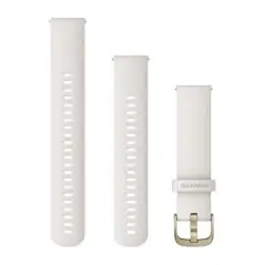 Garmin Quick Release Bands (20 mm) White with Rose Gold Hardware