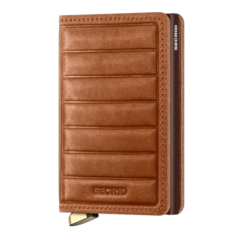 Secrid Premium Slimwallet Emboss Lines Cognac Secrid Premium Slimwallet Emboss Lines Cognac