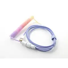 Ducky Premicord Coiled Cable Type C to USB-A 1.75cm Afterglow