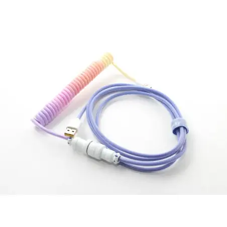 Ducky Premicord Coiled Cable Type C to USB-A 1.75cm Afterglow
