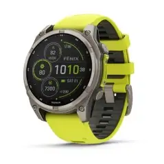 Garmin Fenix 8 51mm Solar Sapphire Titanium with Amp Yellow and Graphite - 24 Άτοκες Δόσεις