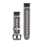 Garmin QuickFit 20 Silicone Band Fog Gray with Dark Sand