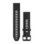 Garmin QuickFit 20 Silicone Band Black with Pebble Gray Garmin QuickFit 20 Silicone Band Black with Pebble Gray