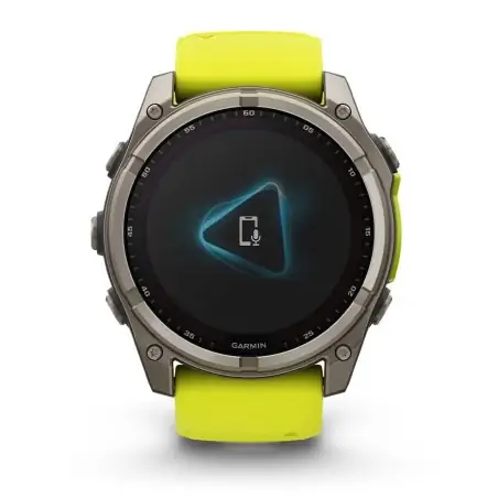 Garmin Fenix 8 47mm Solar Sapphire Titanium with Amp Yellow and Graphite - 24 άτοκες δόσεις
