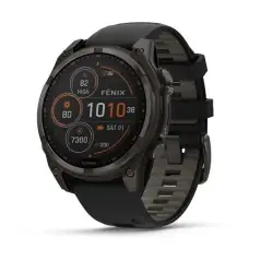 Garmin Fenix 8 47mm Solar Sapphire Titanium Carbon Gray with Black and Pebble Gray - 24 άτοκες δόσεις