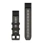 Garmin Quickfit 22 Silicone Band Black with Pebble Gray