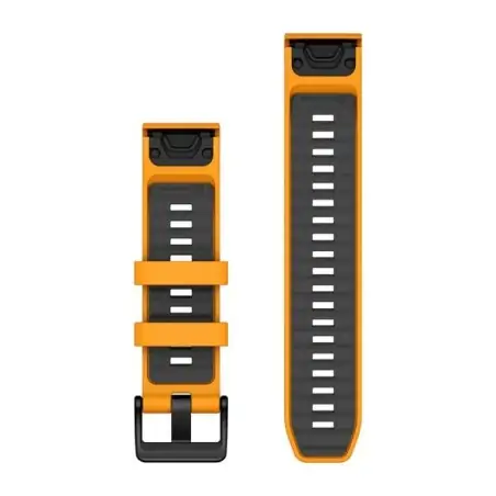 Garmin QuickFit 22 Silicone Band Spark Orange with Gray