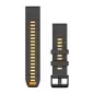 Garmin QuickFit 22 Silicone Band Graphite with Spark Orange