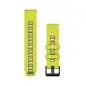 Garmin QuickFit 22 Silicone Band Amp Yellow with Graphite