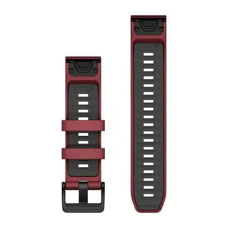 Garmin QuickFit 22 Silicone Band Marsala with Graphite