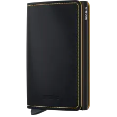 Secrid Slimwallet Matte Black & Ochre