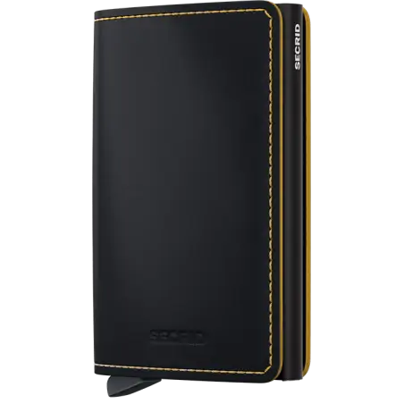 Secrid Slimwallet Matte Black & Ochre