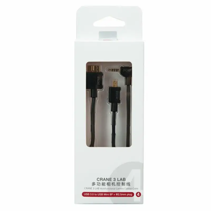 Zhiyun  Multifunctional Control Cable for Crane 3 Lab  USB 30 To USB Mini 8P  25mm Plug LNMCNAA02