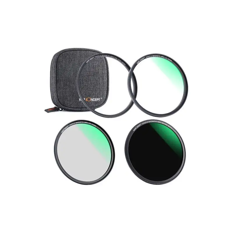 KampF Concept 72mm Magnetic UV Circular Polarizer amp ND1000 WaterproofScratchResistantAntireflection Filter Kit With Case
