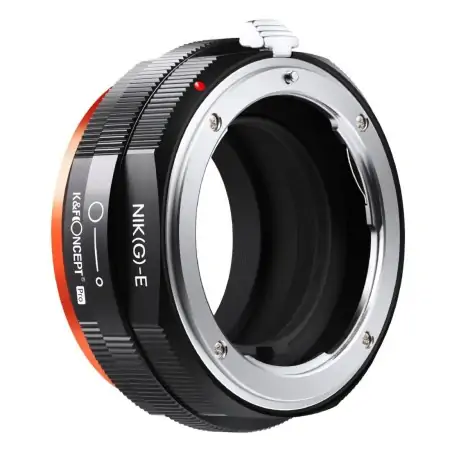 KampF Concept M18105 NIKGNEX PRO Antireflection Coating Lens Adapter Orange KF06438