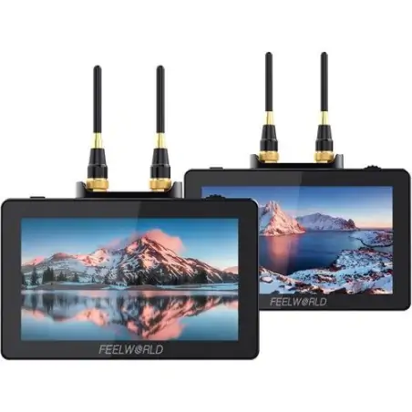 FeelWorld FR6FT6 Two 55 OnCamera Monitors With Wireless Transmitter amp Receiver System