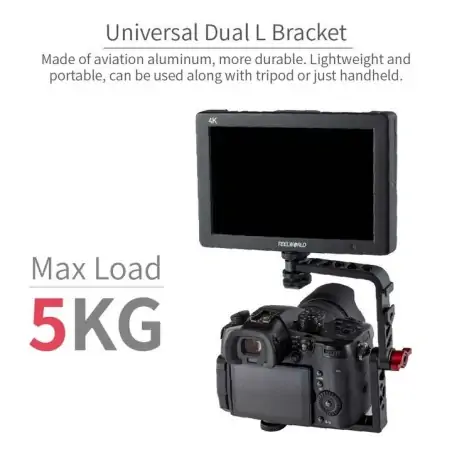 Feelworld Universal Camera L Bracket Cage Mount Tilt Arm for 7 MonitorLbracketarm