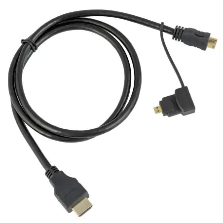 Feelworld Micro amp Mini to HDMI 2 in 1 cable 1 m MicroMini