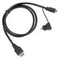 Feelworld Micro amp Mini to HDMI 2 in 1 cable 1 m MicroMini