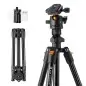 KampF Concept B1234M Travel Tripod Compact Vlog Camera Tripod Flexible With BH28L Ball Head KF09101V1