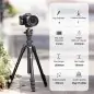 KampF Concept B1234M Travel Tripod Compact Vlog Camera Tripod Flexible With BH28L Ball Head KF09101V1
