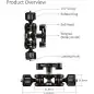 Feelworld Articulating Magic Arm with Double Ballheads 14 Screw Monitor Mount Feelworld Articulating Magic Arm with Double Ballheads 14 Screw Monitor Mount