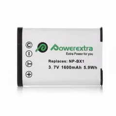 Powerextra SNBX1 Replacement Battery For Sony Sony NPBX1 1600mAh Liion
