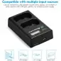 Powerextra DSFZ100 Dual Battery Charger with USB ACDC Power Adapter and LCD Display for Sony NPFZ100 Battery