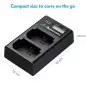 Powerextra DSFZ100 Dual Battery Charger with USB ACDC Power Adapter and LCD Display for Sony NPFZ100 Battery