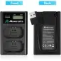 Powerextra DSFZ100 Dual Battery Charger with USB ACDC Power Adapter and LCD Display for Sony NPFZ100 Battery